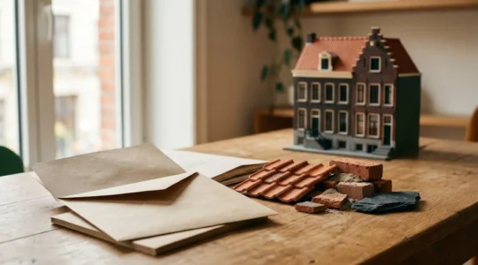 Concept de réduction fiscale pour l'habitation en Wallonie avec documents administratifs et architecture belge