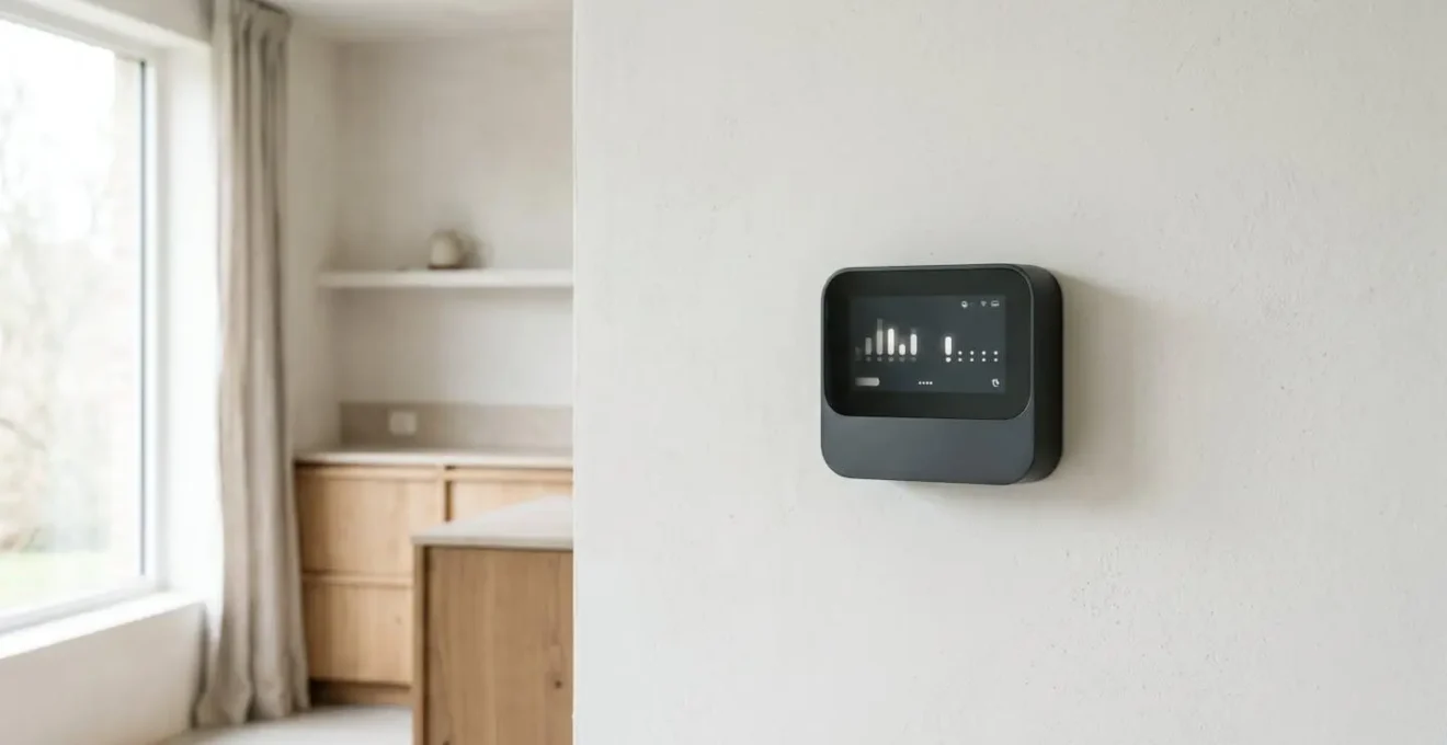 Compteur électrique intelligent moderne dans un environnement domestique belge contemporain