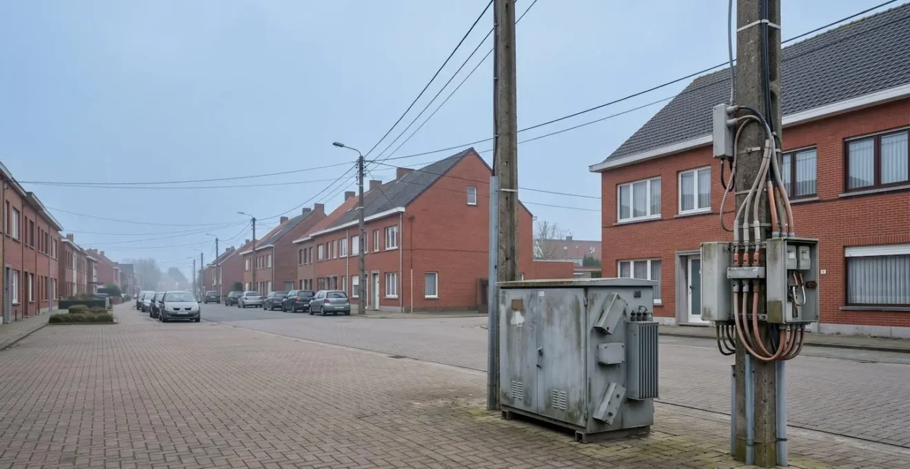 Infrastructure de distribution électrique dans une commune belge