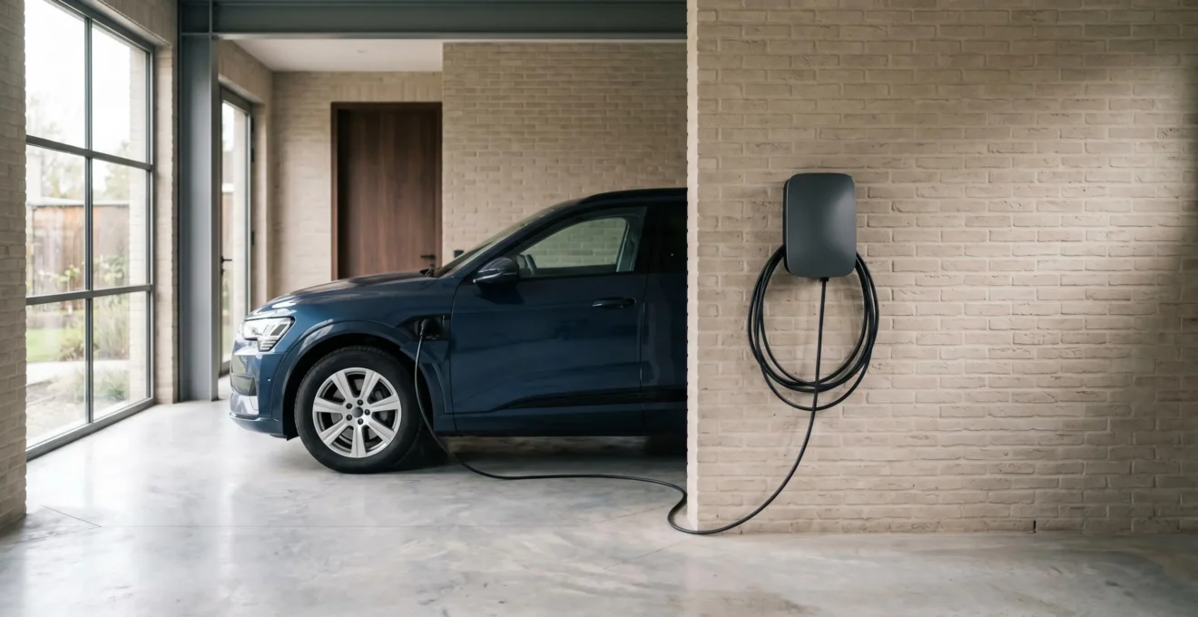 Installation d'une borne de recharge pour véhicule électrique dans un garage résidentiel belge