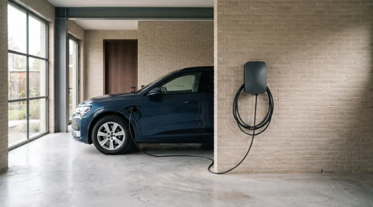 Installation d'une borne de recharge pour véhicule électrique dans un garage résidentiel belge