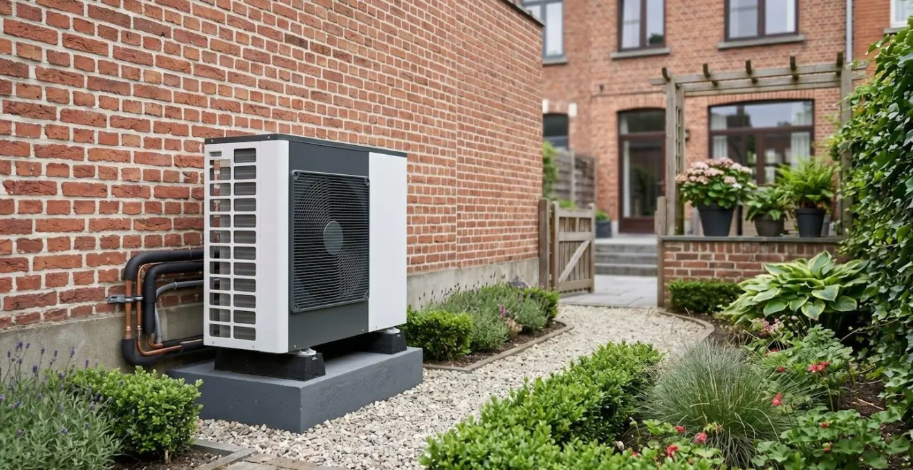 Installation d'une pompe à chaleur moderne dans une maison belge rénovée avec radiateurs existants